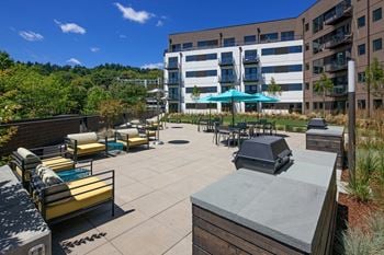 Community courtyard, including bbqs and eco-roof